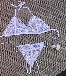 Beyaz Fantazi Dantelli Sütyen Külot Takımı