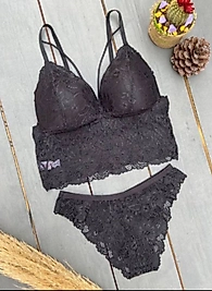 Dantelli Dolgusuz Bralet Takım