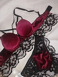 Kadife Destekli Önden Örgü Çapraz Sütyen Takımı