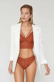 Önden İpli Yarı Dolgulu Büstiyer Takımı